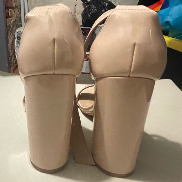 Nude Block Heels - Picture 2 of 8